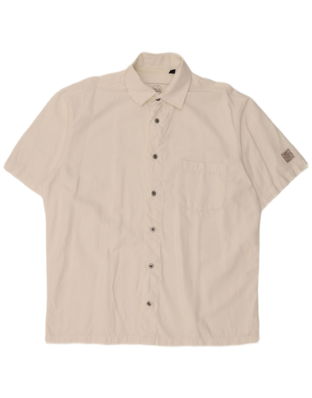 Camicia a maniche corte da uomo Murphy & Nye grande in cotone bianco