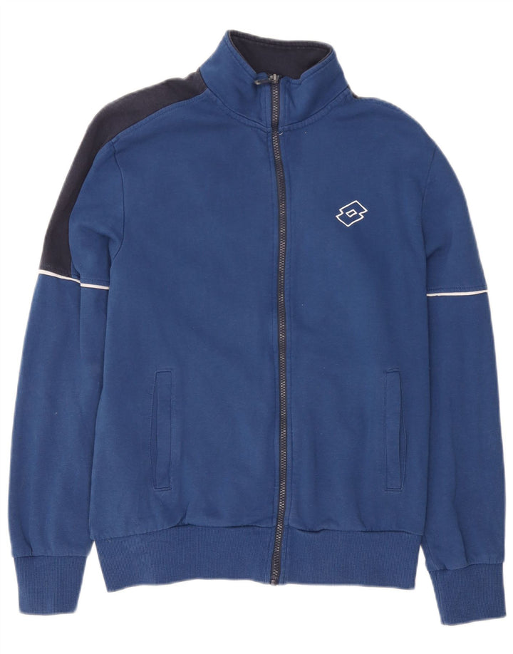 Giacca da tuta da uomo Lotto grande in cotone color block blu