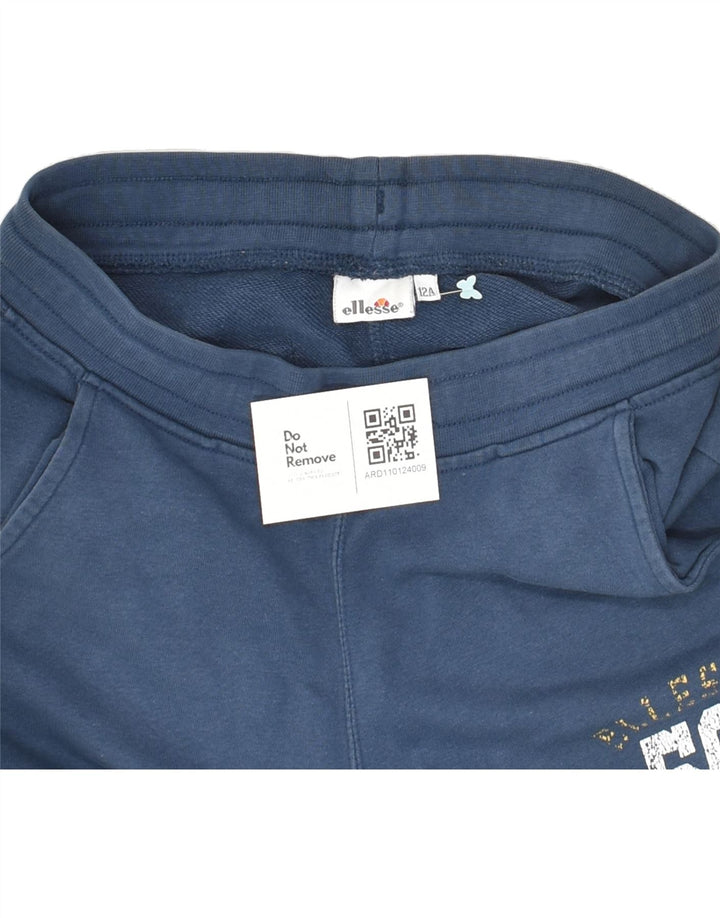 ELLESSE Boys Tracksuit Trousers Joggers 11-12 Years Navy Blue | Vintage Ellesse | Thrift | Second-Hand Ellesse | Used Clothing | Messina Hembry 