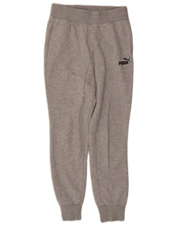 Pantaloni da tuta da donna Puma Joggers UK 8 Small Cotone chiazzato grigio