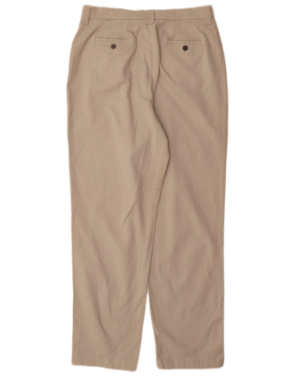 Pantaloni chino affusolati a vita alta da donna Lee US 16 2XL W32 L31 Cotone beige