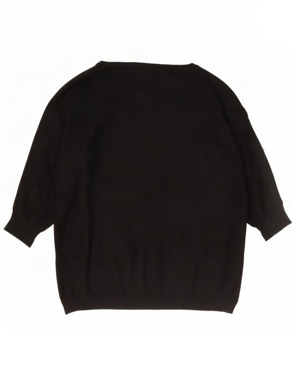 Guess Maglione da donna con scollo a barca con maniche a 3/4 UK 10 Small Nero