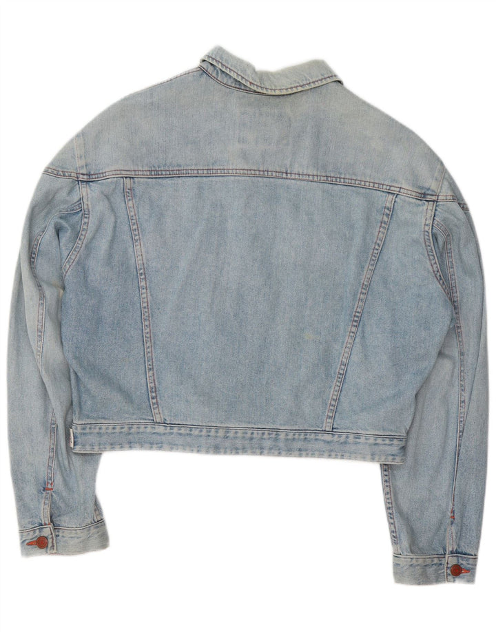 Giacca in denim corto da donna Benetton IT 48 XL Blu cotone