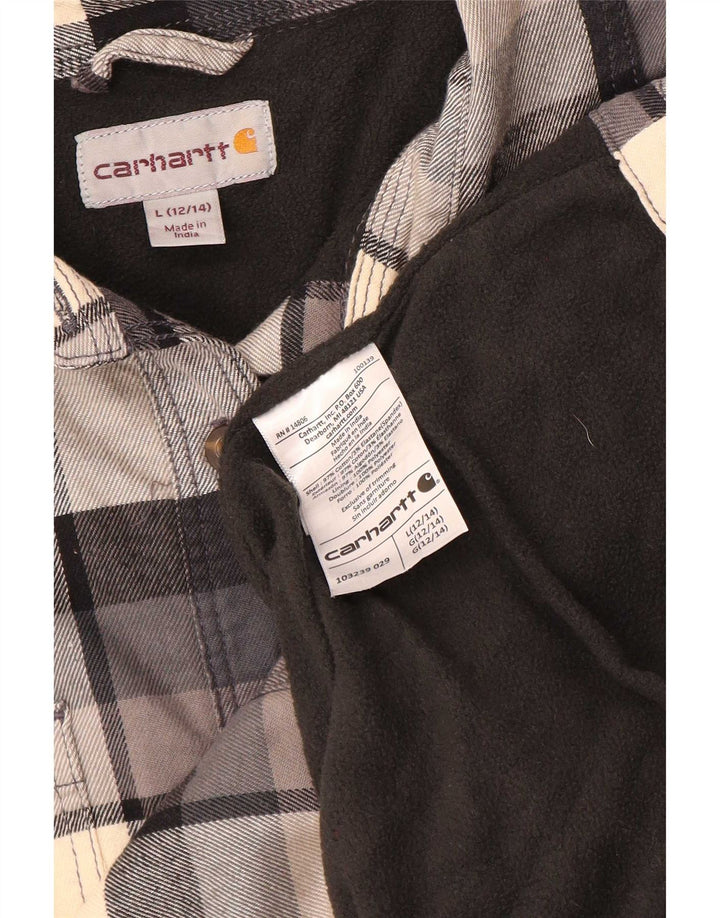 Camicia da donna in flanella da boscaiolo Carhartt US 12/14 grande motivo a quadri multicolore