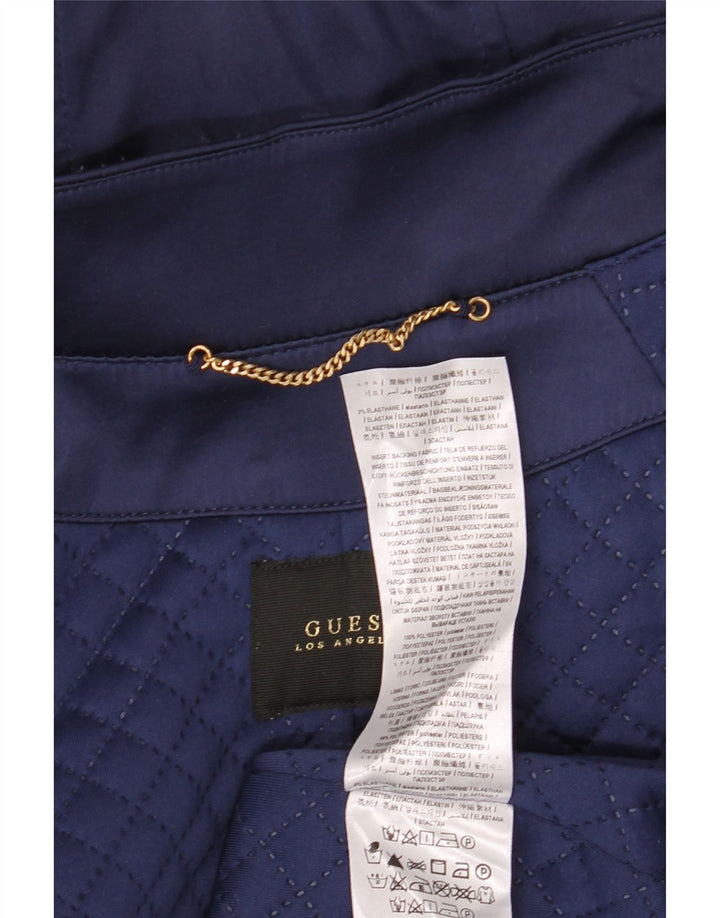 Giacca parka oversize con cappuccio GUESS da donna UK 12 medio blu navy