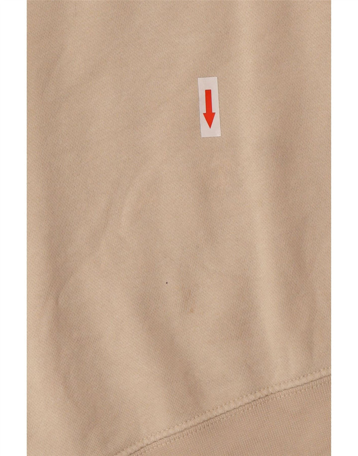 Felpa con cappuccio oversize da donna Nike UK 14 cotone beige medio