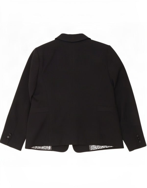 Giacca blazer a 1 bottone Marks & Spencer da donna UK 20 2XL poliestere nero