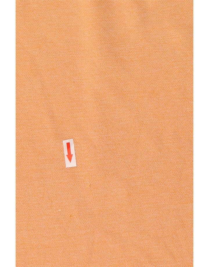Polo da uomo Lacoste taglia 4, cotone color block arancione medio
