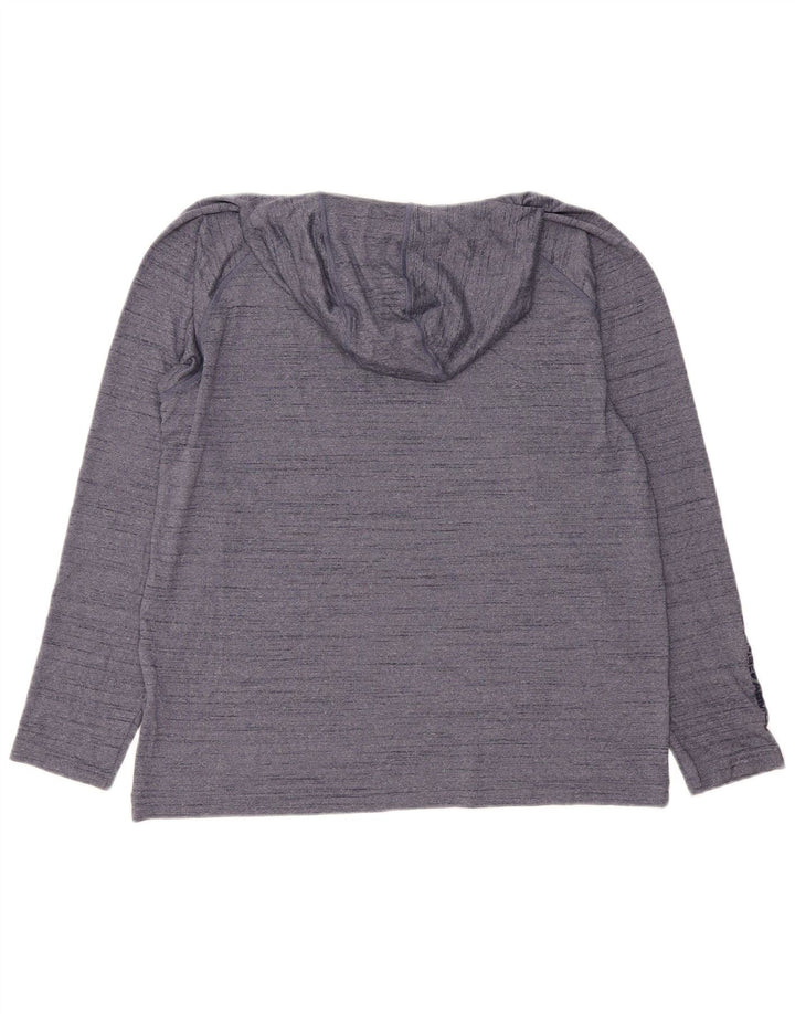 UNDER ARMOUR Maglia termica da uomo con cappuccio a maniche lunghe grande blu navy screziato