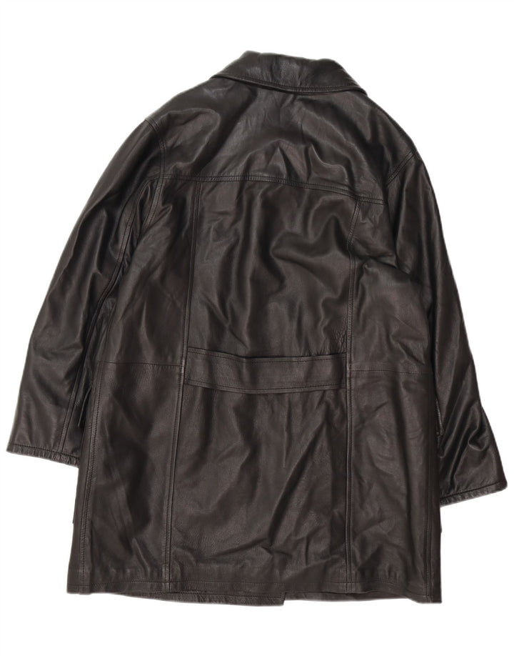 Cappotto doppiopetto oversize vintage da donna IT 42 medio nero