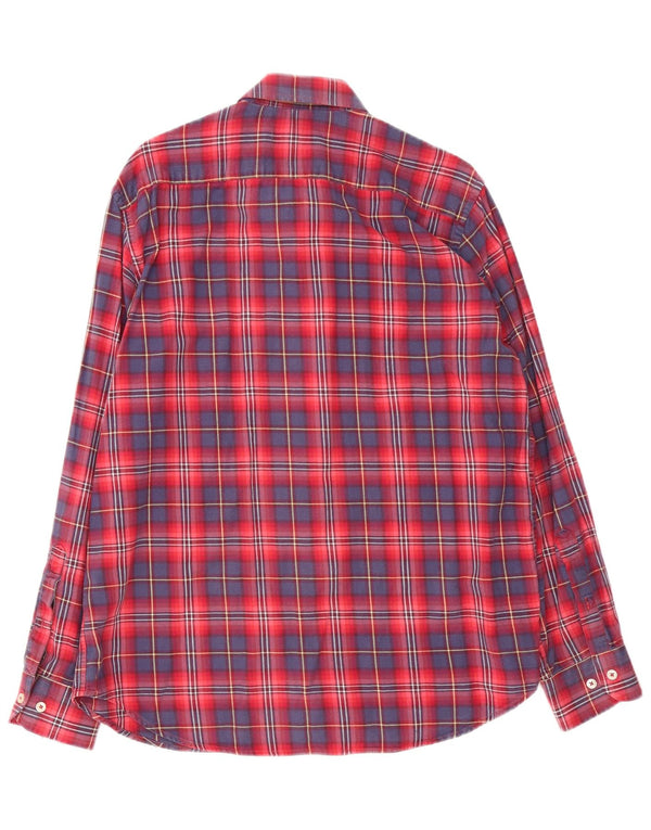 Camicia Carrera da uomo in flanella vestibilità regolare XL cotone a quadri rossi