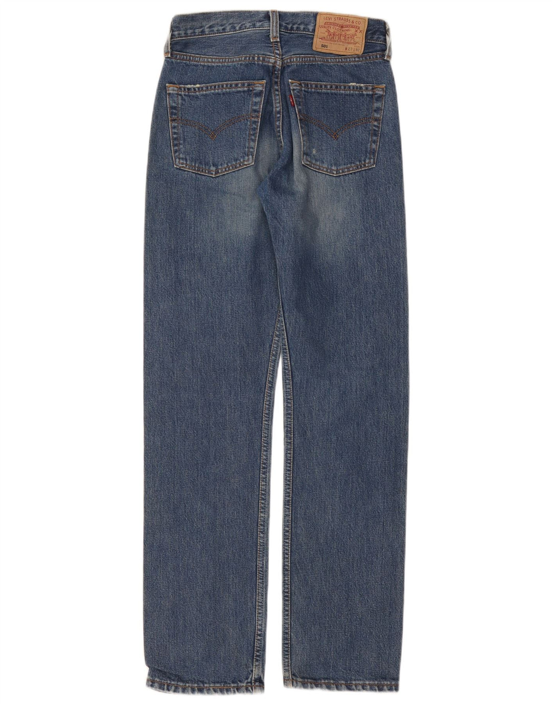 Levi's Uomo 501 Jeans dritti invecchiati W27 L32 Cotone Blu