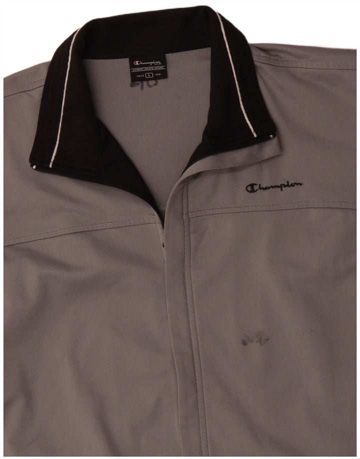 Giacca sportiva da uomo Champion, grande, in poliestere grigio