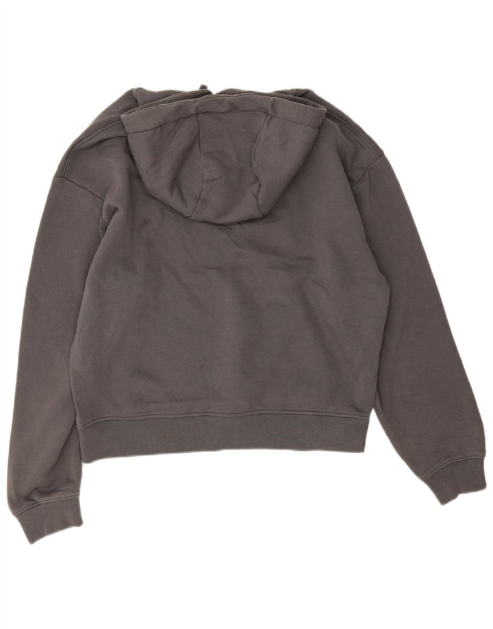 Maglione con cappuccio da uomo Zara in cotone grigio medio