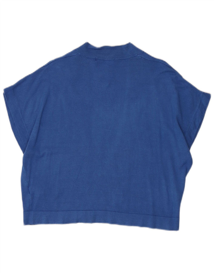 Maglione cardigan a maniche corte corto da donna Marks & Spencer UK 14 Blu medio