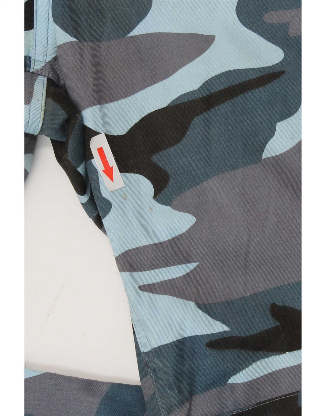 Pantaloni cargo vintage da uomo vestibilità regolare W30 L32 poliestere mimetico blu