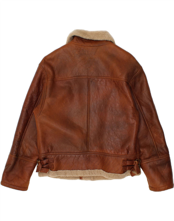 Giubbotto da uomo in shearling VINTAGE IT 52 XL Shearling marrone
