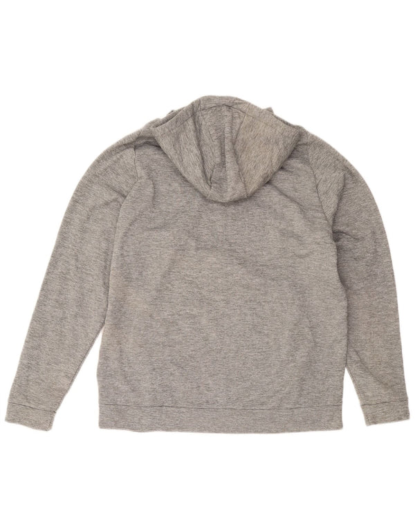Felpa con cappuccio e zip Nike Dri Fit da uomo, grande, in poliestere grigio