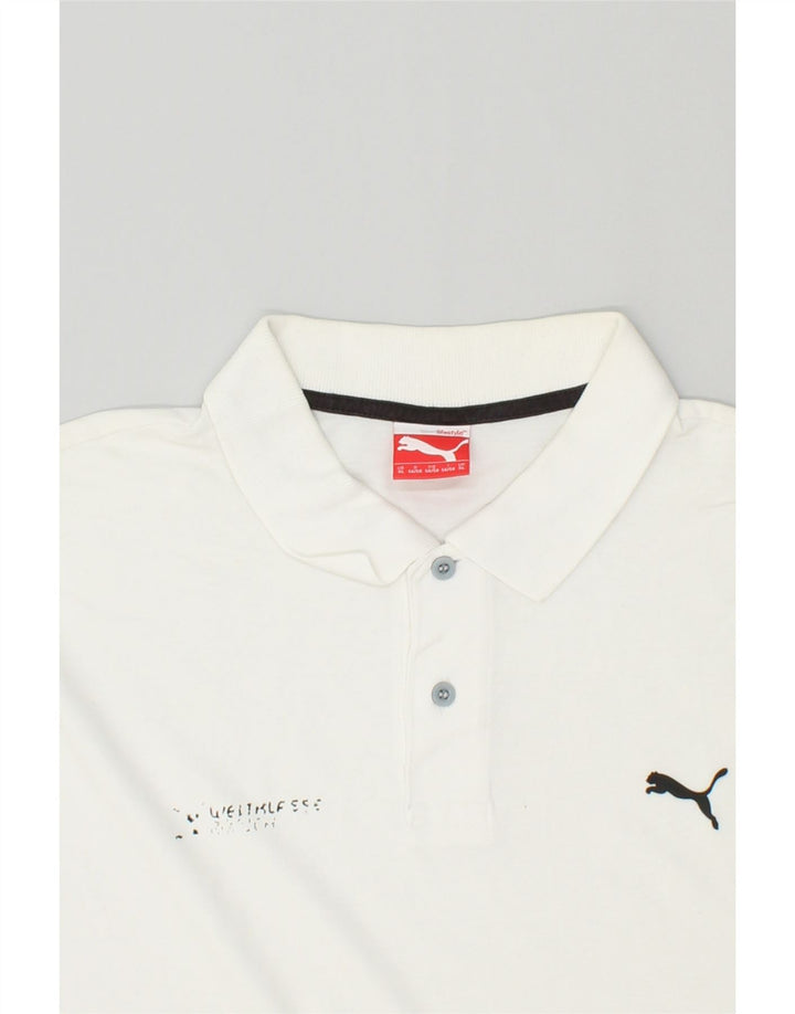 PUMA Mens Polo Shirt XL White Cotton Vintage Puma and Second-Hand Puma from Messina Hembry 