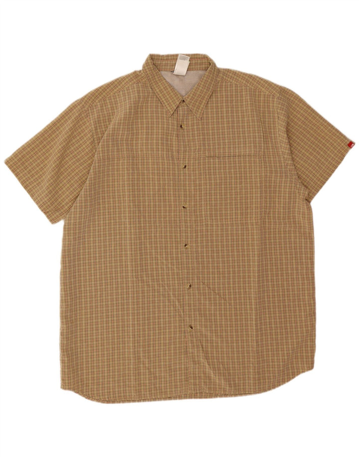 Camicia a maniche corte da uomo The North Face 2XL Verde a quadri Modal