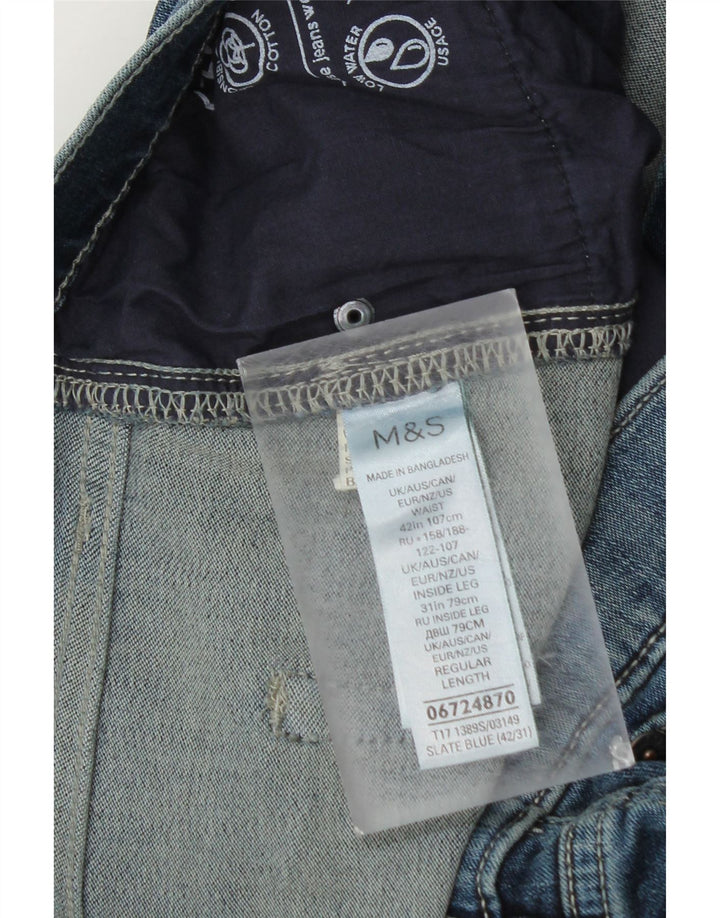 Jeans slim da uomo Marks & Spencer W42 L29 cotone blu