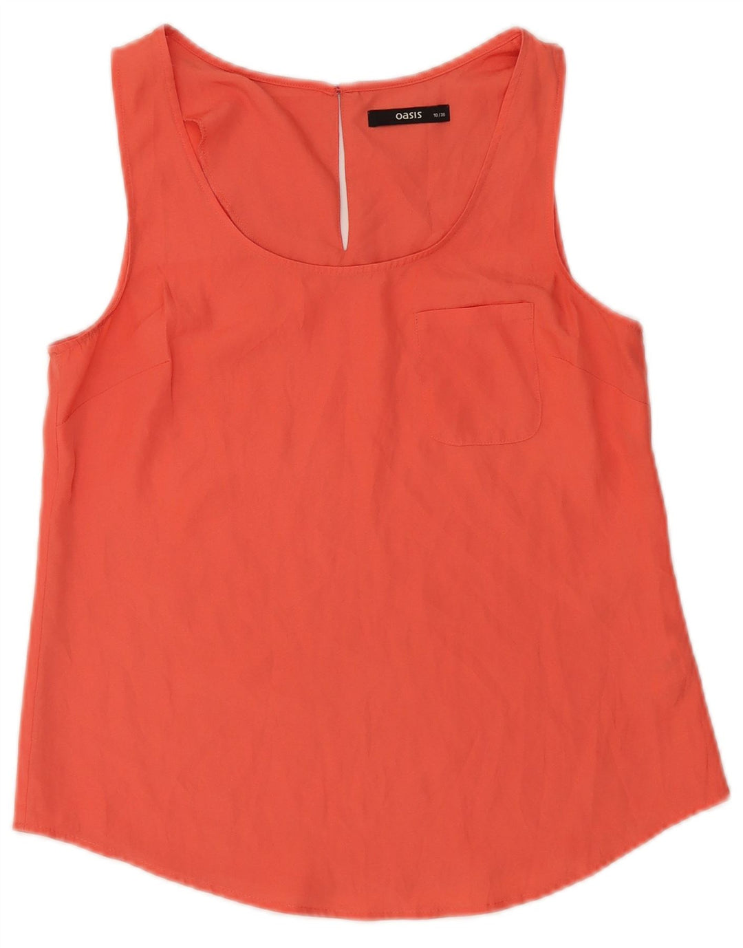 Camicetta senza maniche da donna Oasis UK 10 Small Arancione Poliestere
