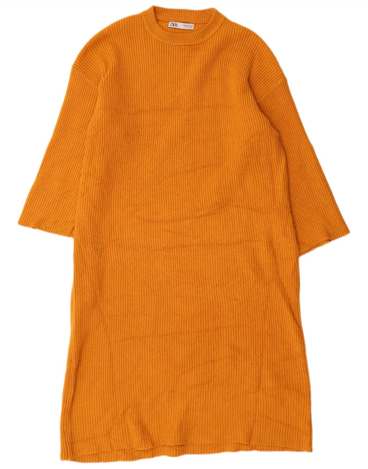 Abito maglione oversize da donna Zara UK 14 arancione medio