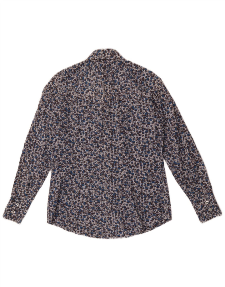 Camicia da donna Fred Perry UK 14 Cotone floreale blu medio