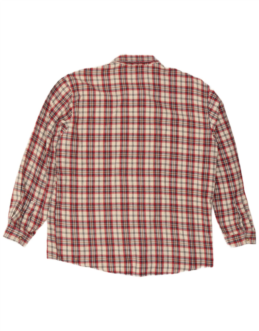Camicia da uomo in flanella del progetto europeo XL in cotone a quadri rossi