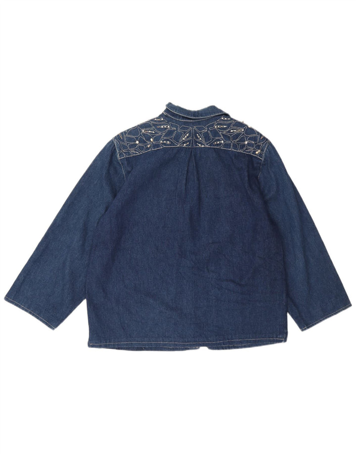 Giacca Jeans Donna Giorgio Grati IT 44 Blu Medio Cotone