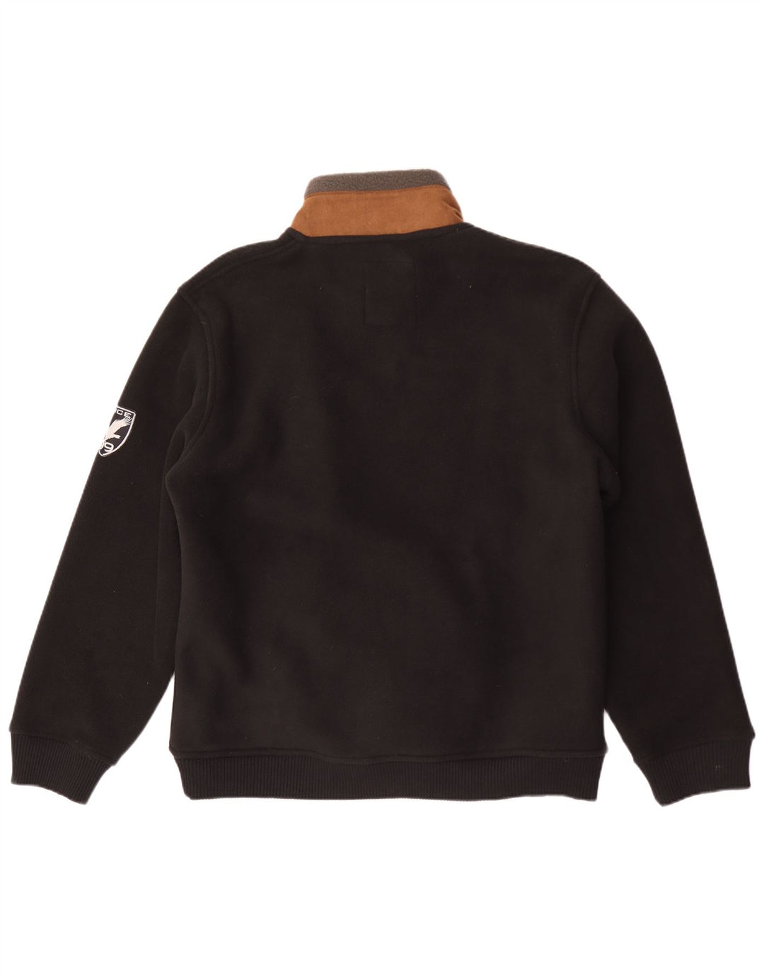 Atlas For Men Giacca in pile da uomo grande in poliestere color block nero
