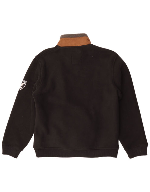 Atlas For Men Giacca in pile da uomo grande in poliestere color block nero