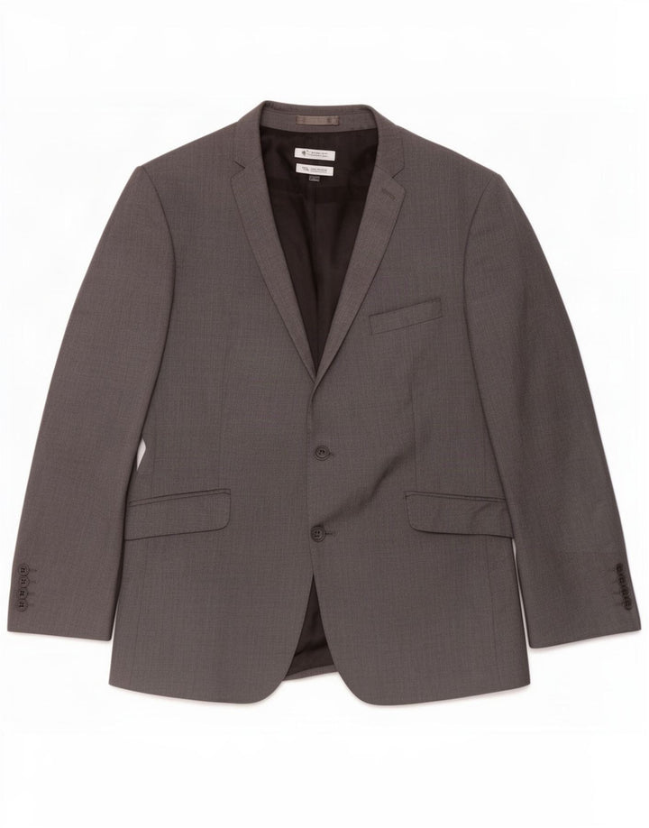 Giacca blazer a 2 bottoni da uomo Ben Sherman UK 44 2XL Lana grigia