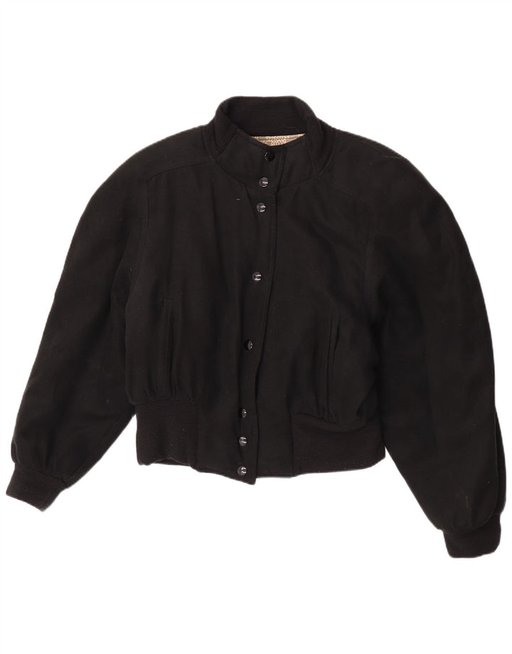 Giubbotto bomber vintage da donna IT 44 medio nero poliestere