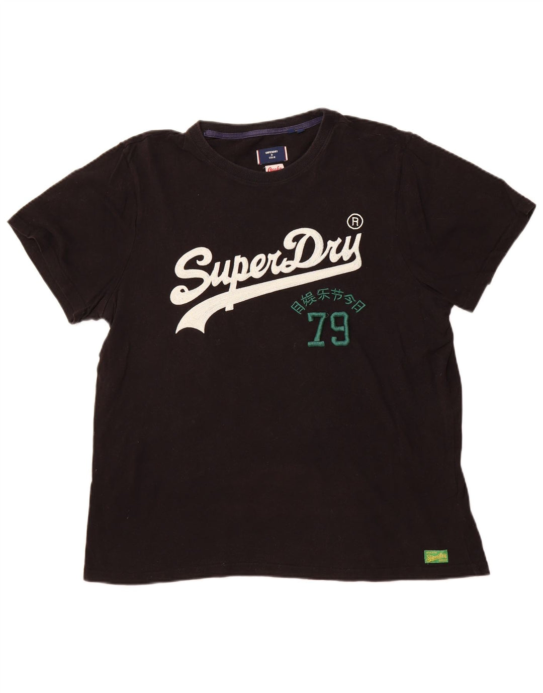 T-shirt grafica da uomo SUPERDRY Top 2XL cotone nero