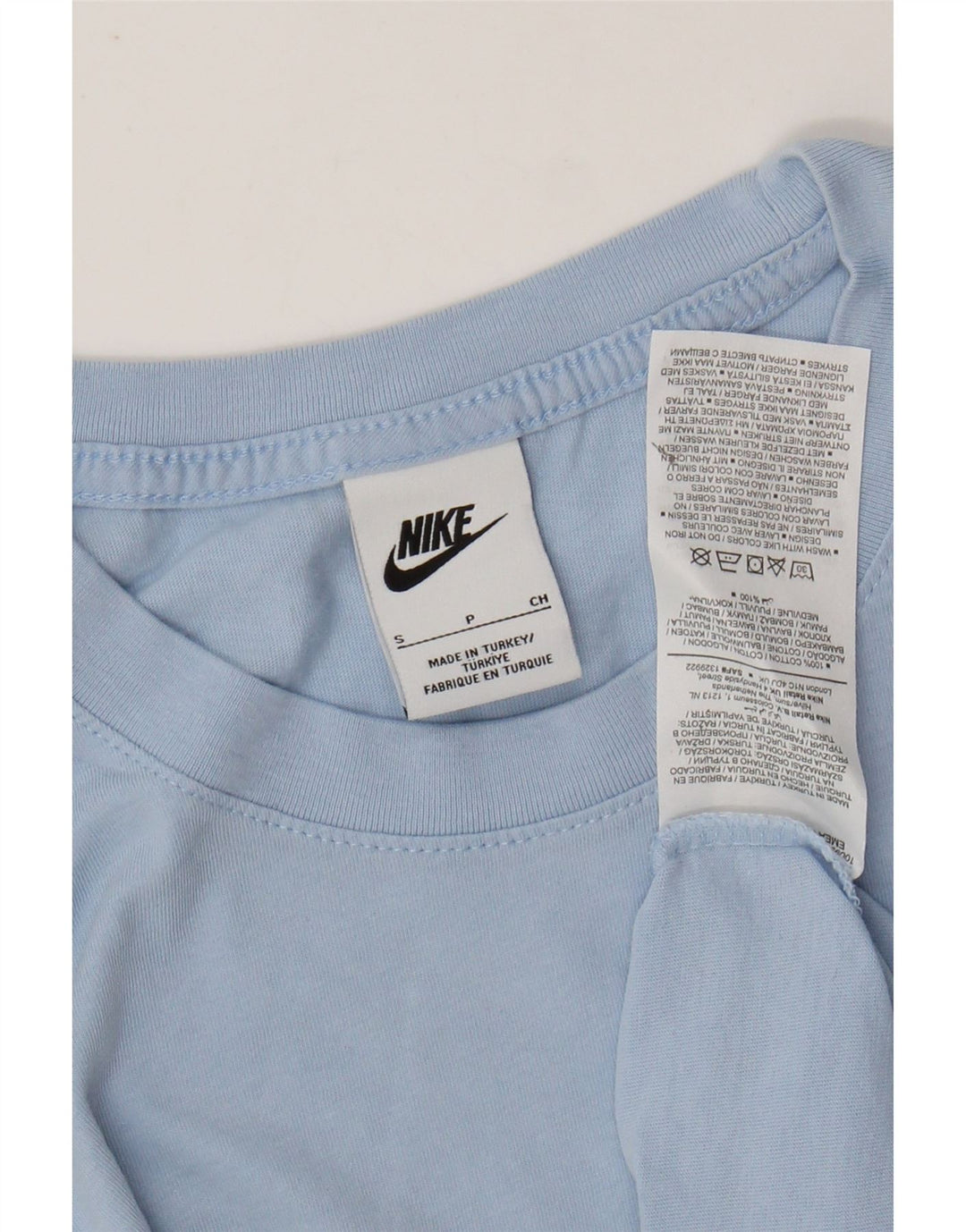 T-shirt da uomo NIKE Top Small in cotone blu