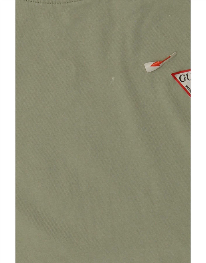 T-shirt da donna Guess Top UK 12 cotone verde medio