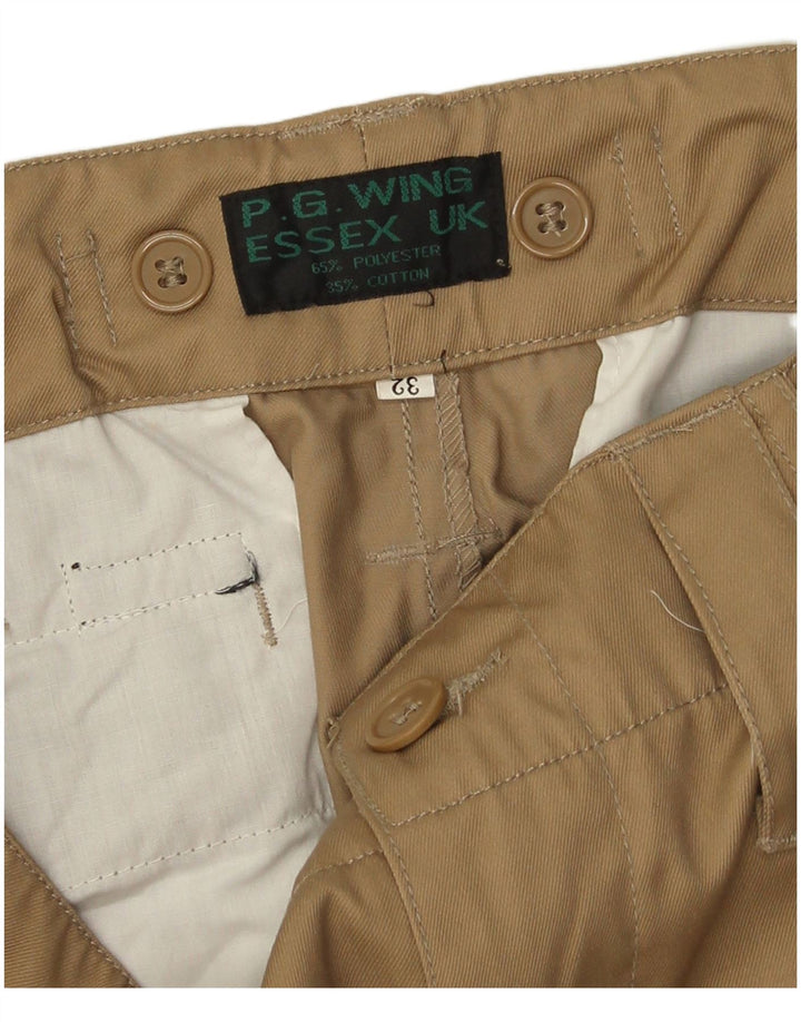Pantaloni cargo dritti da uomo vintage W32 L32 Poliestere beige