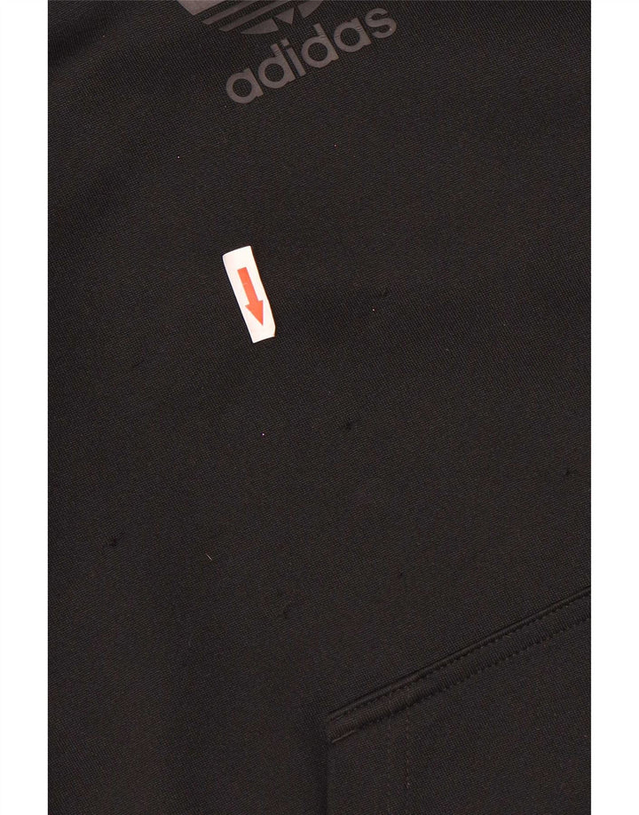 Felpa con cappuccio grafica da uomo Adidas XS nera in poliestere