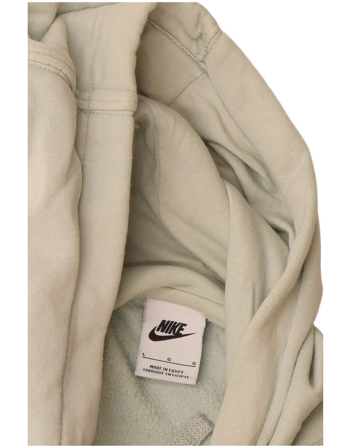 Felpa con cappuccio da uomo Nike Large in cotone bianco sporco