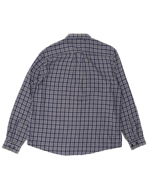 Camicia da uomo in flanella James Pringle, poliestere a quadri grandi blu
