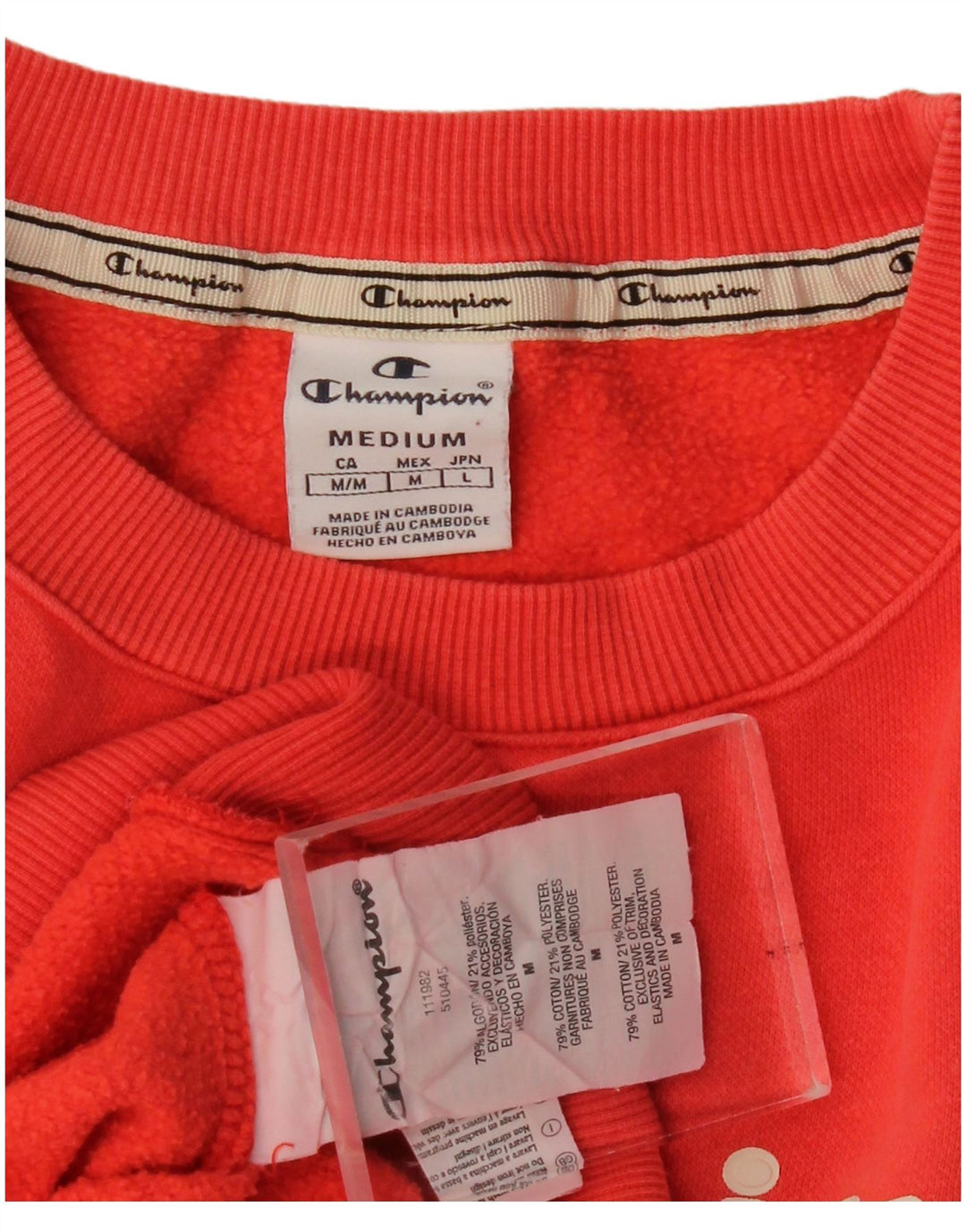 Felpa con grafica da donna Champion UK 12 Medium Red Cotton