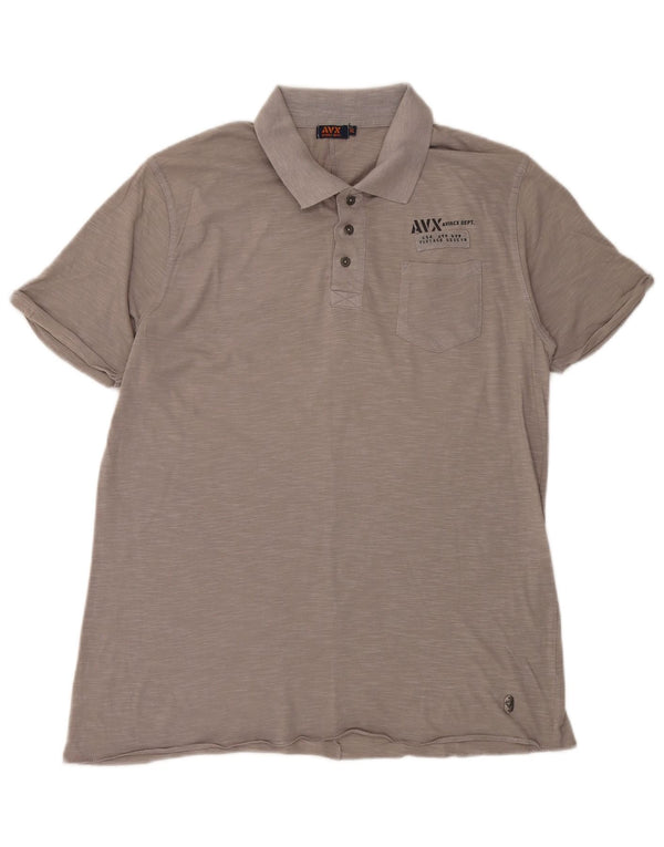 AVIREX Mens Polo Shirt XL Grey