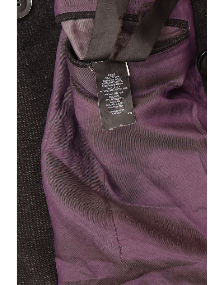 Cappotto da marinaio da uomo Marks & Spencer UK 38 lana nera media