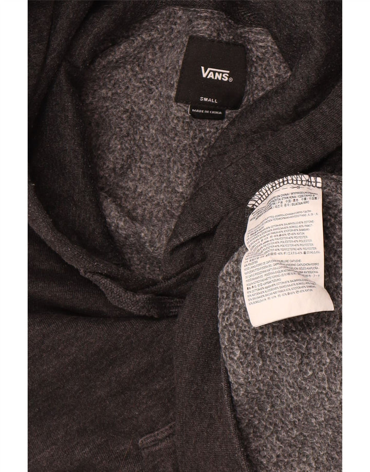 VANS Mens Hoodie Jumper Small Grey Cotton