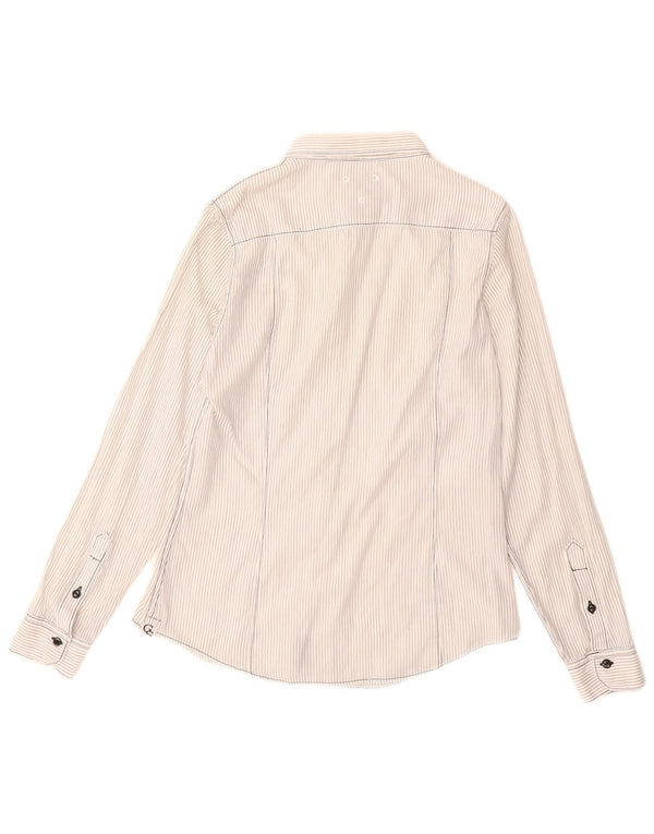 Camicia grafica da donna G-Star UK 14 Cotone gessato bianco medio