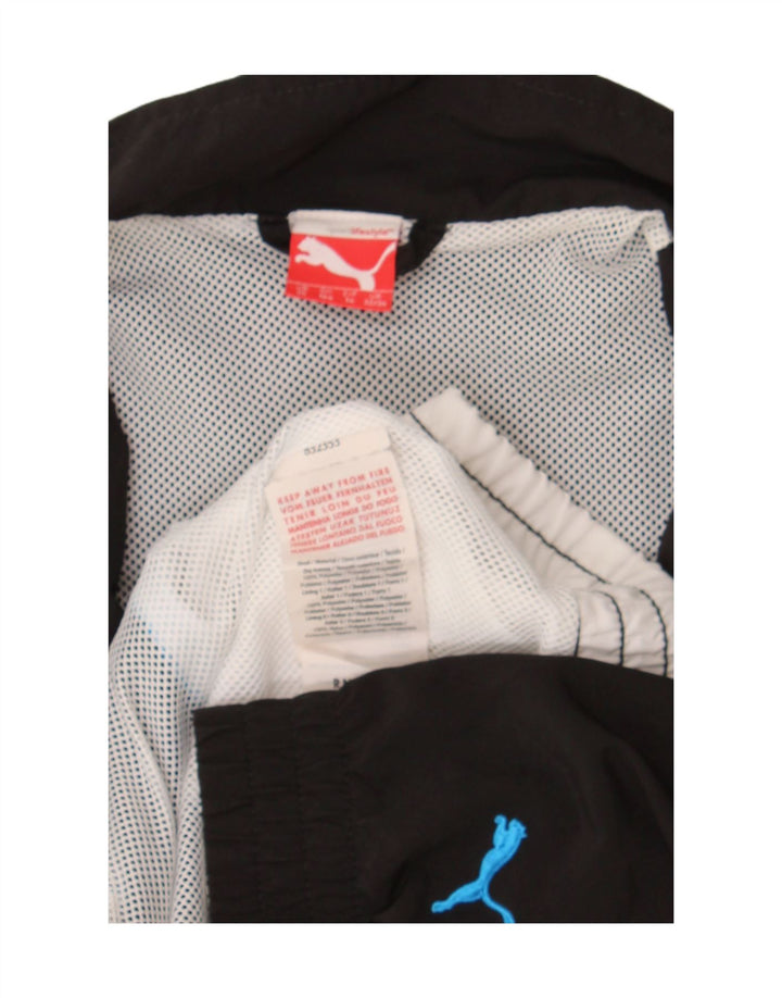 Giacca da tuta grafica da ragazzo Puma 13-14 anni Colorblock nera