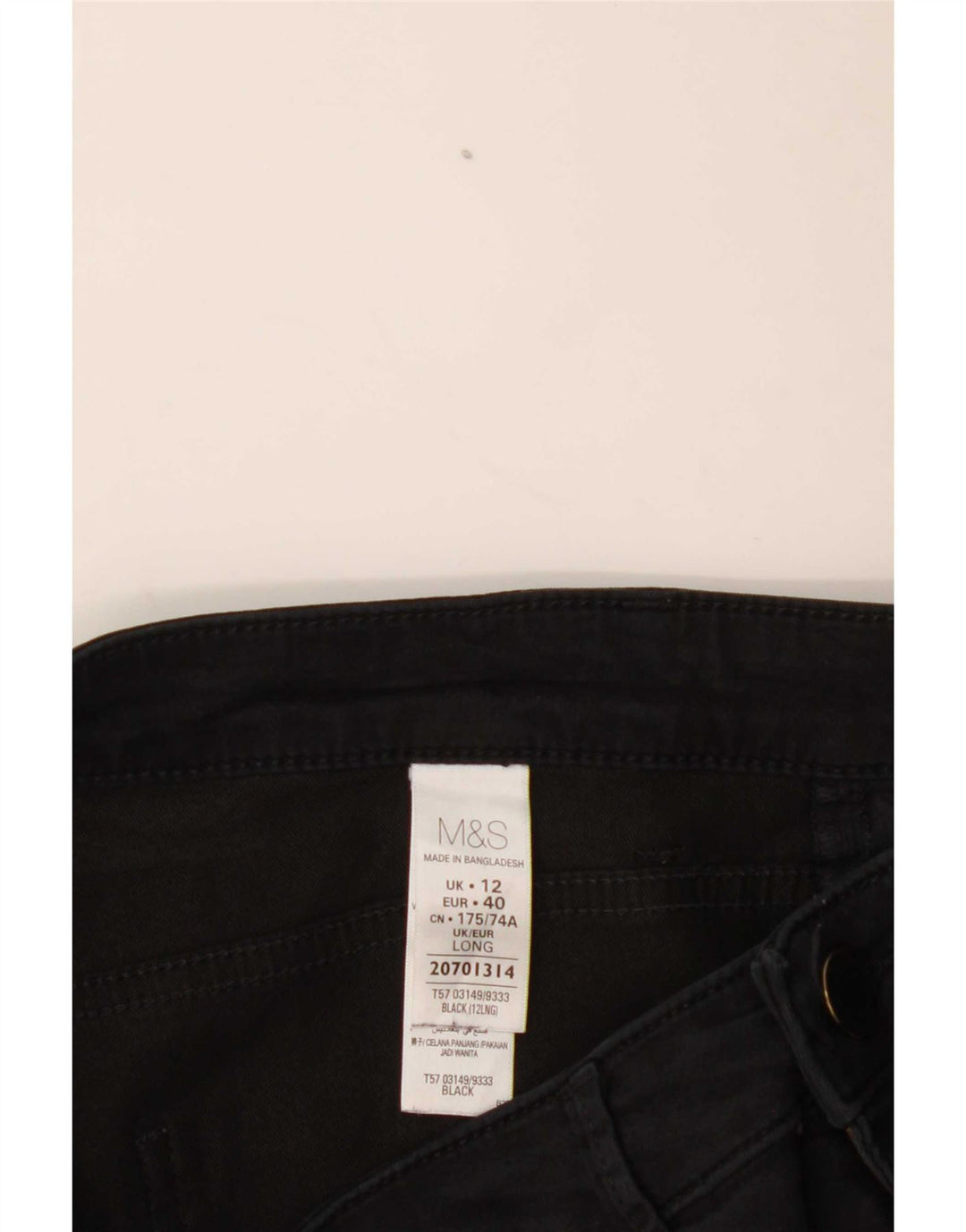 Jeans Jeggings da donna Marks & Spencer UK 12 medio W32 L31 cotone nero