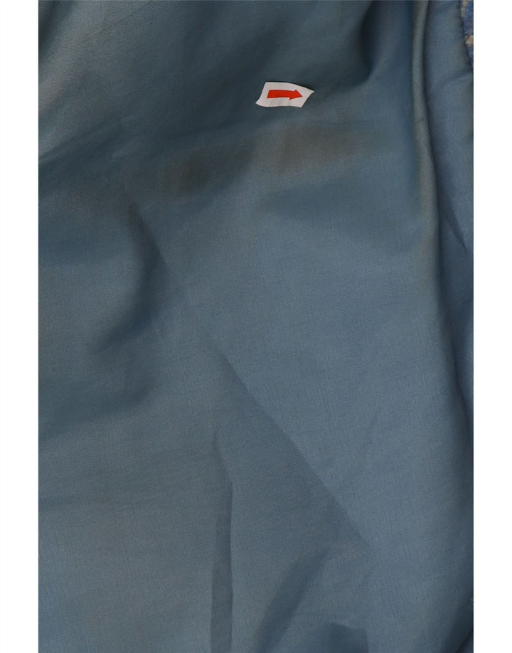 Cappotto giacca a vento dal taglio ampio da donna VINTAGE UK 16 Large Blue Fair Isle