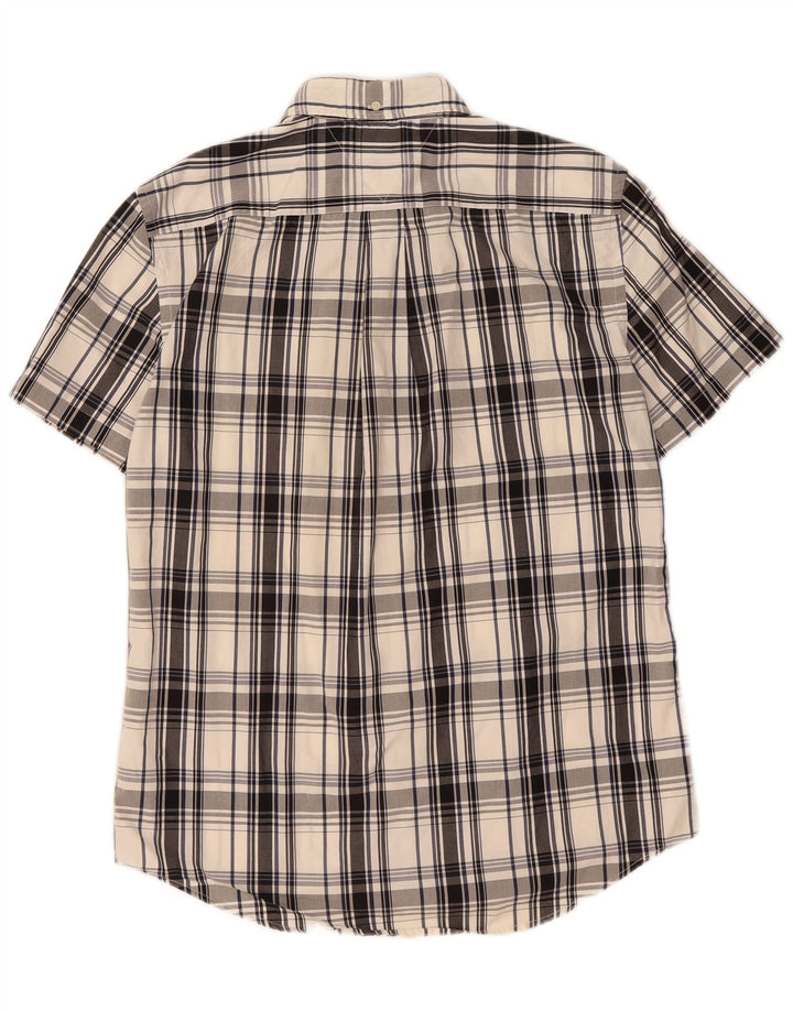 TOMMY HILFIGER Mens Coupe Ajustee Custom Fit Shirt Large Black Check